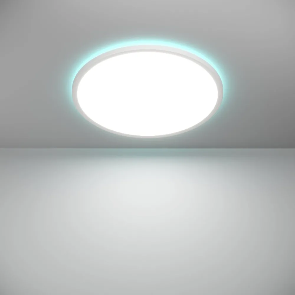 Plafoniere Bagno-Eglo Rovito z plafoniera da bagno circolare led rgb 2700k a 6500k ip44