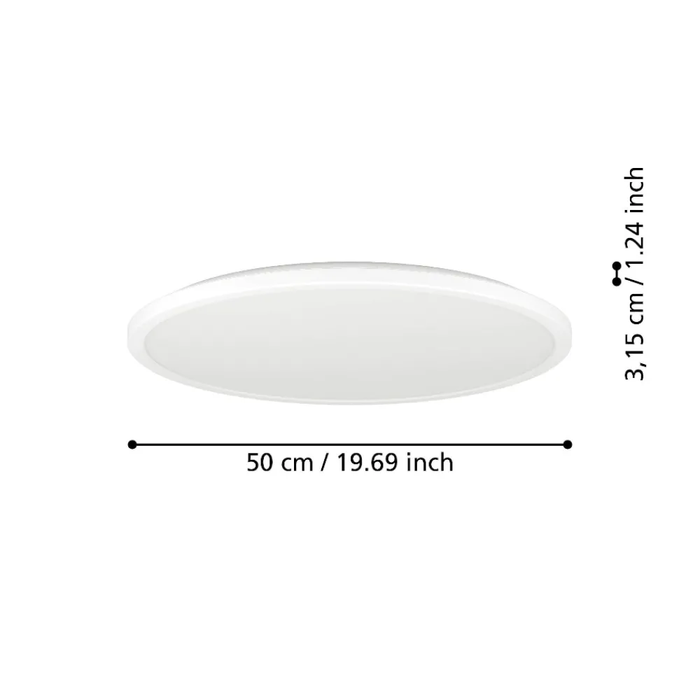 Plafoniere Bagno-Eglo Rovito z plafoniera da bagno circolare led rgb 2700k a 6500k ip44