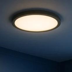 Plafoniere Bagno-Eglo Rovito z plafoniera per bagno ip44 led rgb 2700k a 6500k