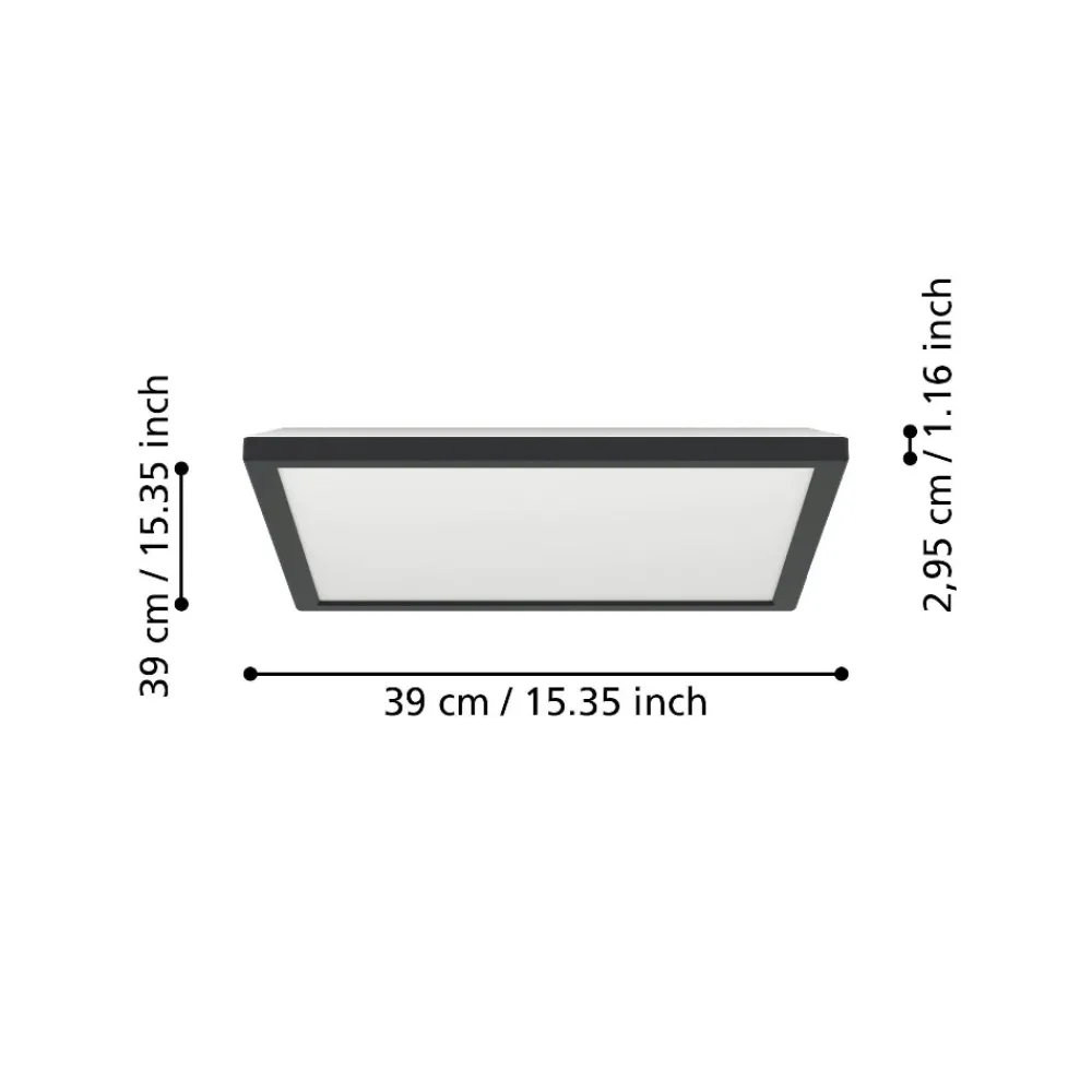 Plafoniere Bagno-Eglo Rovito z plafoniera per il bagno design minimal led rgb 2700k a 6500k ip44