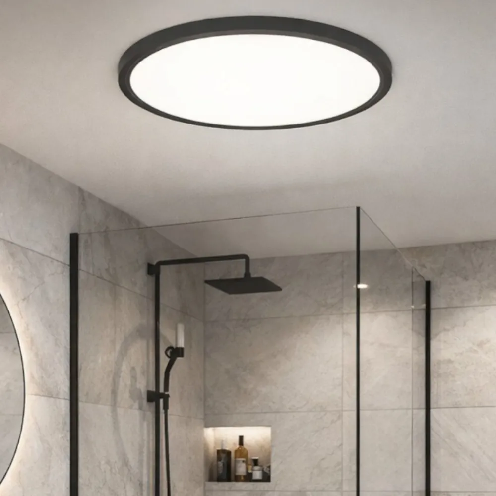 Plafoniere Bagno-Eglo Rovito z plafoniera tonda da bagno moderno led rgb 2700k a 6500k ip44