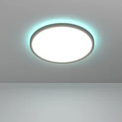 Plafoniere Bagno-Eglo Rovito z plafoniera tonda da bagno moderno led rgb 2700k a 6500k ip44