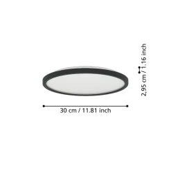 Plafoniere Bagno-Eglo Rovito z plafoniera tonda da bagno moderno led rgb 2700k a 6500k ip44