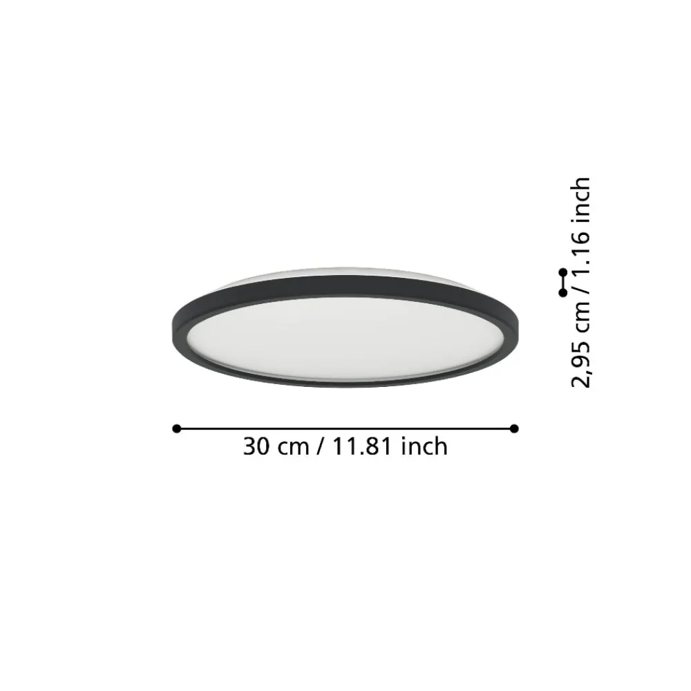 Plafoniere Bagno-Eglo Rovito z plafoniera tonda da bagno moderno led rgb 2700k a 6500k ip44