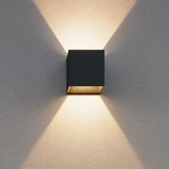 Applique Da Esterno-Ideal Lux Rubik ap 4000k applique cubo per esterno led 8,5w ip54 antracite