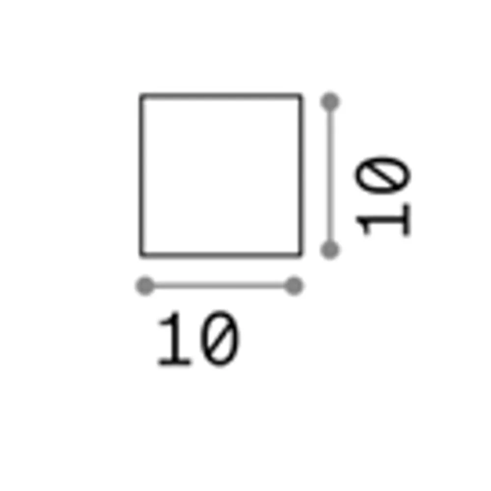 Applique Da Esterno-Ideal Lux Rubik ap 4000k applique cubo per esterno led 8,5w ip54 antracite