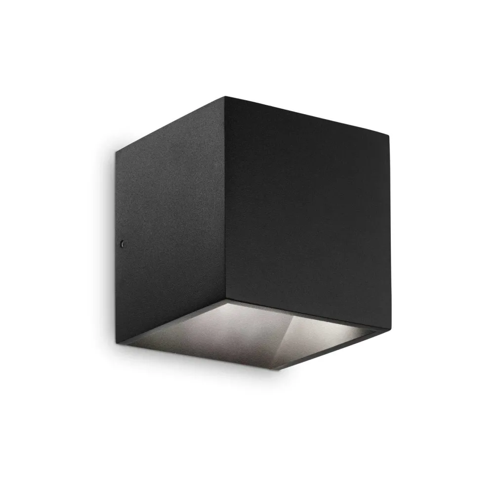 Applique Da Esterno-Ideal Lux Rubik ap 3000k applique da esterno ip54 cubo nero