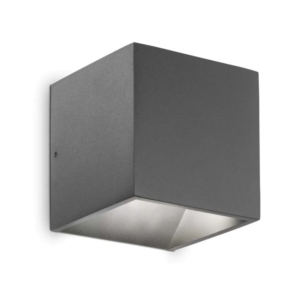 Applique Da Esterno-Ideal Lux Rubik ap 3000k applique da esterno antracite ip54 led 8,5w