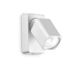Applique Camera Da Letto-Ideal Lux Rudy ap1 square applique orientabile bianca