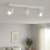 Plafoniere Moderne-Ideal Lux Rudy pl3 square bianco plafoniera con faretti led 7w 3000k