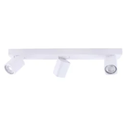 Plafoniere Moderne-Ideal Lux Rudy pl3 square bianco plafoniera con faretti led 7w 3000k