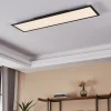 Plafoniere Moderne-Eglo Salobrena plafoniera led nera 120x30 dimmerabile 33w da 2700k a 6500k controllo remoto app