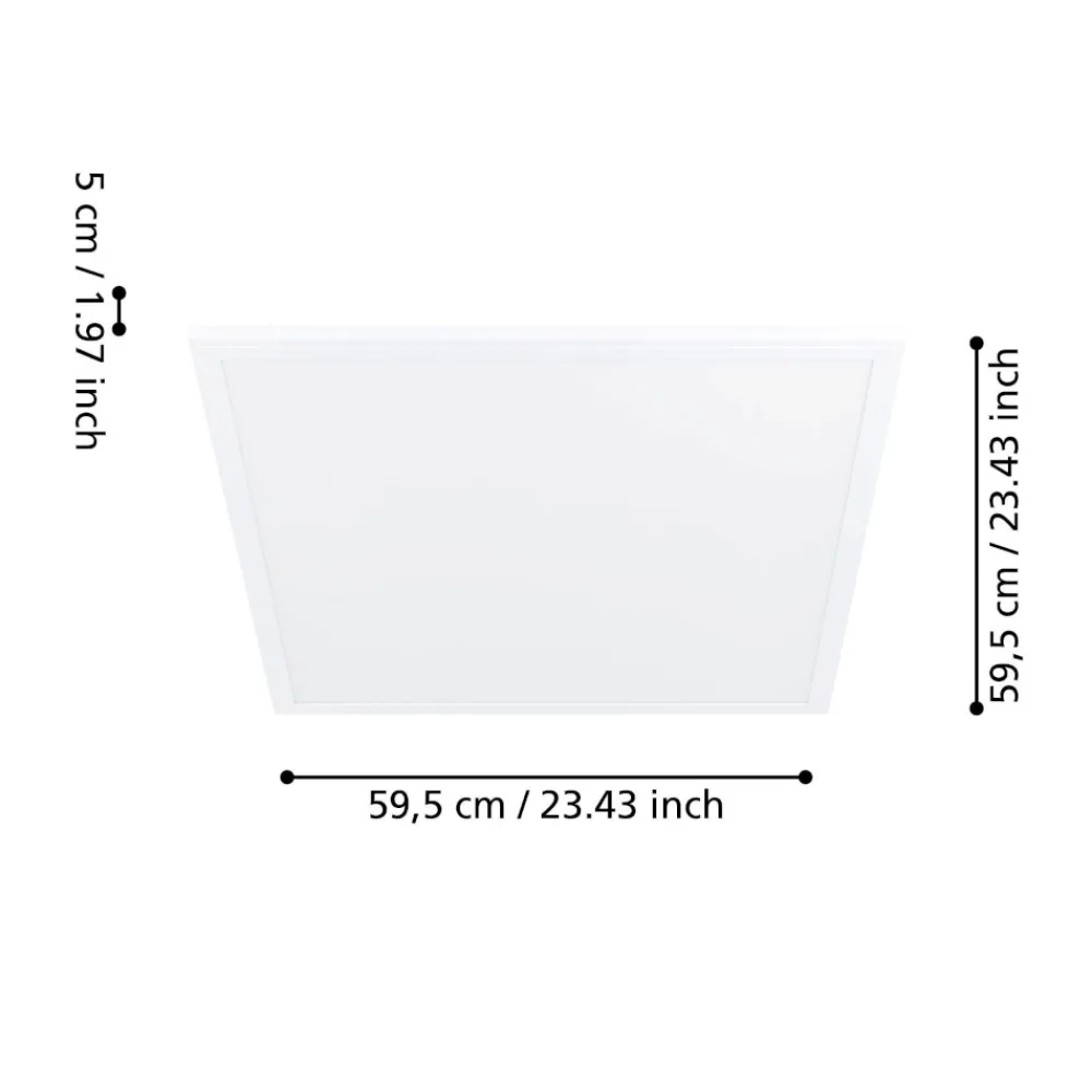 Plafoniere Moderne-Eglo Salobrena plafoniera led 4000k con sensore di movimento