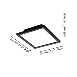 Plafoniere Moderne-Eglo Salobrena plafoniera per cucina led 15w da 2700k a 6500k bluetooth controllo remoto app
