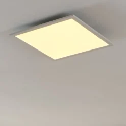 Plafoniere Moderne-Eglo Salobrena plafoniera quadrata smart led 21w dimmerabile 2700k-6500k controllo remoto app