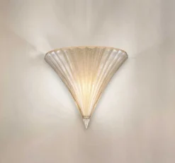 Applique Da Parete-Ideal Lux Santa ap1 small applique di vetro decorato oro