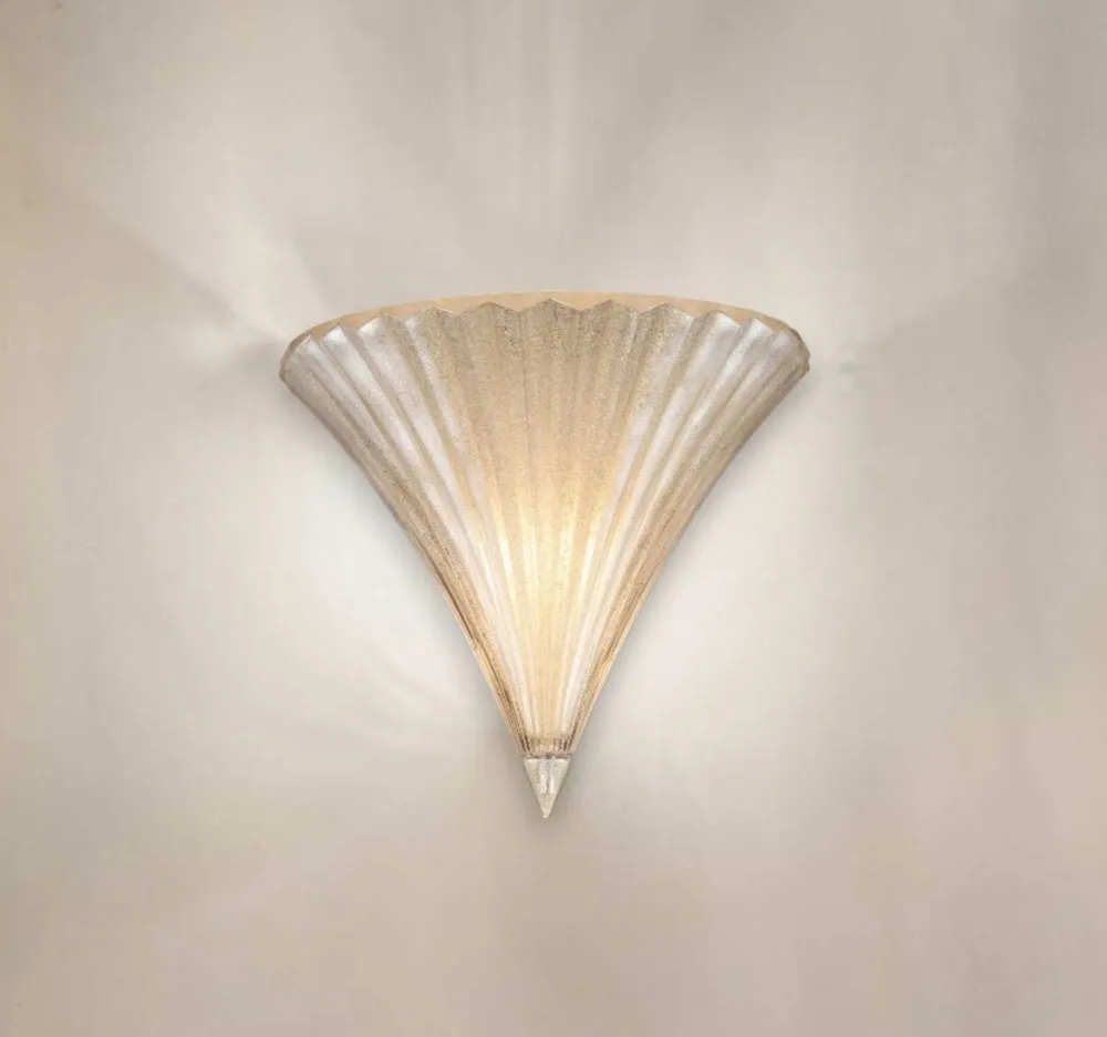Applique Da Parete-Ideal Lux Santa ap1 small applique di vetro decorato oro