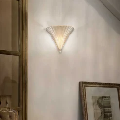 Applique Da Parete-Ideal Lux Santa ap1 small applique di vetro decorato oro