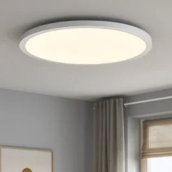 Plafoniere Moderne-Eglo Sarsina z plafoniera moderna bianca led da 2700k a 6500k controllo remoto app