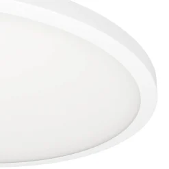 Plafoniere Moderne-Eglo Sarsina z plafoniera moderna bianca led da 2700k a 6500k controllo remoto app