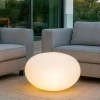 Lampade Da Esterno Giardino-Ideal Lux Sasso pt1 d25 lampada da terra per giardino esterno bianca ip44