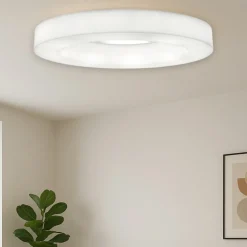 Plafoniere Moderne-Stilnovo Saturn grande plafoniera led 4000k bianca dimmerabile