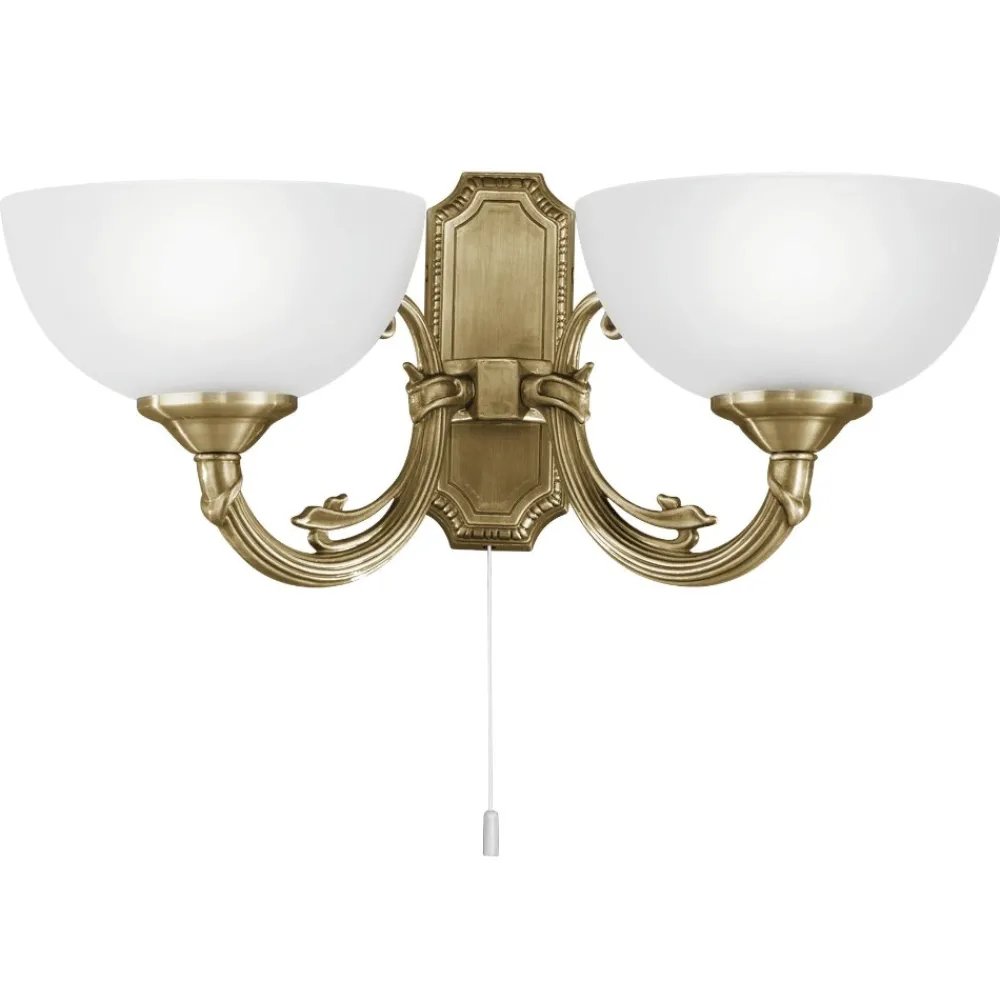 Applique Da Parete-Eglo Savoy applique da parete stile classico 2 luci
