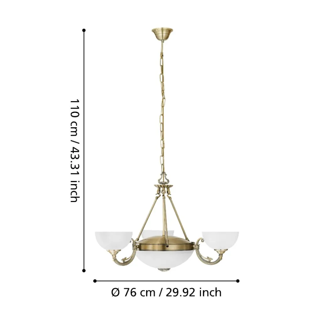 Lampadario Camera Da Letto-Eglo Savoy lampadario per camera da letto colore oro