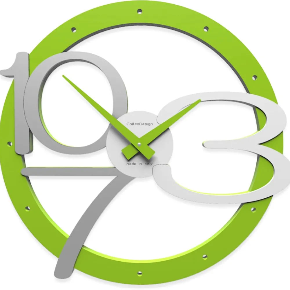 Orologi Da Parete Moderni-Selezionato da Mazzolaluce Scarlett orologio da parete design moderno legno verde mela - grigio