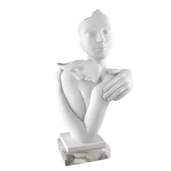 Soprammobili Moderni-Bongelli Preziosi Scultura abbraccio h40cm base marmo bianco