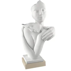 Soprammobili Moderni-Bongelli Preziosi Scultura abbraccio h40cm base nocciola soprammobile moderno
