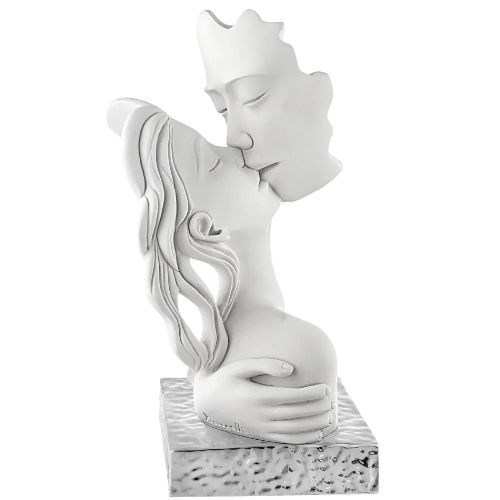 Soprammobili Moderni-Bongelli Preziosi Scultura bacio argento soprammobile moderno