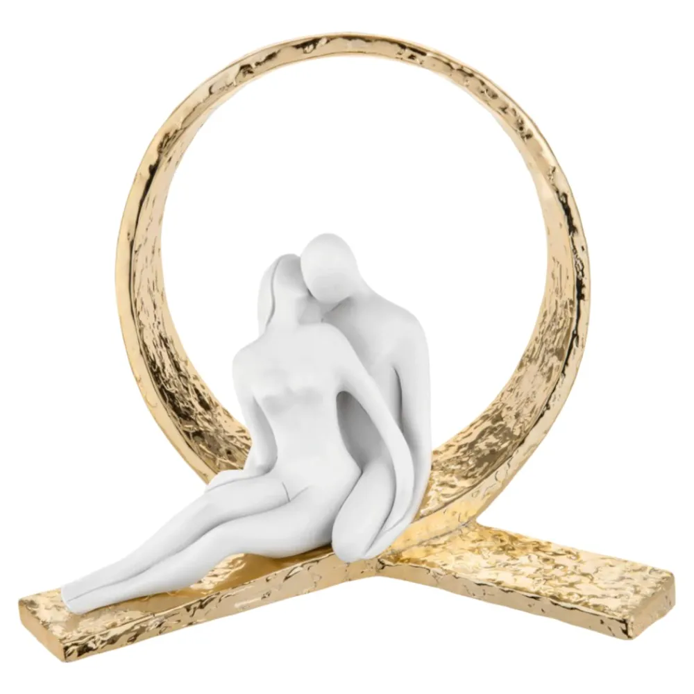 Soprammobili Moderni-Bongelli Preziosi Scultura bomboniera coppia vortice oro