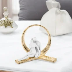 Soprammobili Moderni-Bongelli Preziosi Scultura bomboniera coppia vortice oro