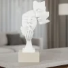 Soprammobili Moderni-Bongelli Preziosi Scultura coppia volti h28 nocciola soprammobile