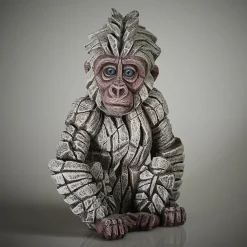 Soprammobili Moderni-Selezionato da Mazzolaluce Scultura da tavolo baby gorilla fiocco di neve edge