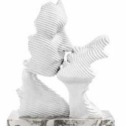 Soprammobili Moderni-Bongelli Preziosi Scultura da tavolo bacio stilizzato marmo bianco soprammobile