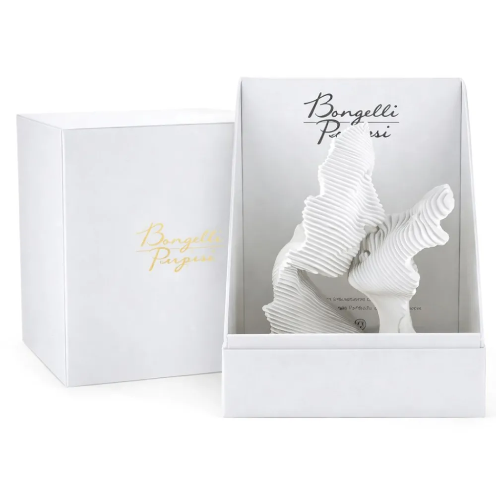 Soprammobili Moderni-Bongelli Preziosi Scultura da tavolo bacio volti innamorati base argento