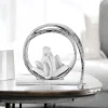 Soprammobili Moderni-Bongelli Preziosi Scultura da tavolo d30 coppia vortice argento