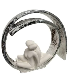 Soprammobili Moderni-Bongelli Preziosi Scultura da tavolo d30 coppia vortice argento