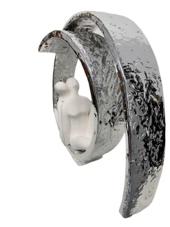Soprammobili Moderni-Bongelli Preziosi Scultura da tavolo d30 coppia vortice argento