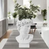 Soprammobili Moderni-Bongelli Preziosi Scultura da tavolo testa david vaso bianco h30