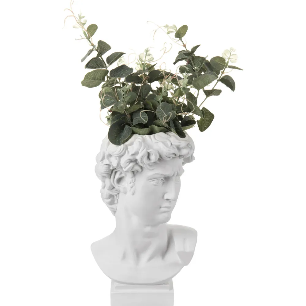 Soprammobili Moderni-Bongelli Preziosi Scultura da tavolo testa david vaso bianco h30
