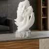 Soprammobili Moderni-Bongelli Preziosi Scultura facce mano h34 base marmo bianco