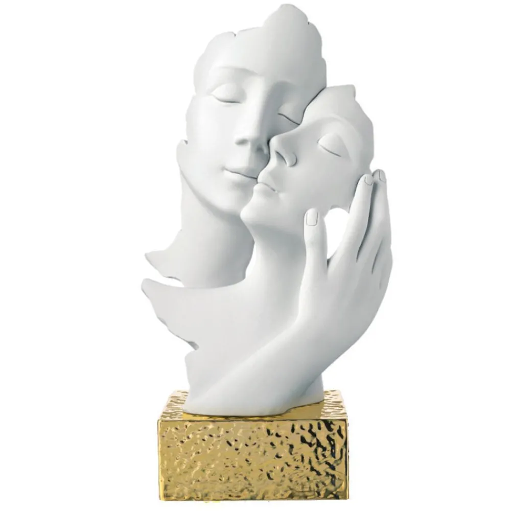 Soprammobili Moderni-Bongelli Preziosi Scultura face mani base oro h34 soprammobile