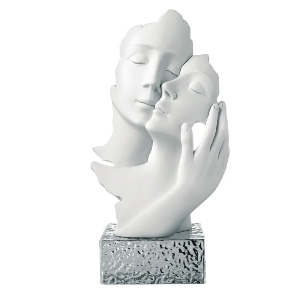 Soprammobili Moderni-Bongelli Preziosi Scultura face mano base argento h34 soprammobile