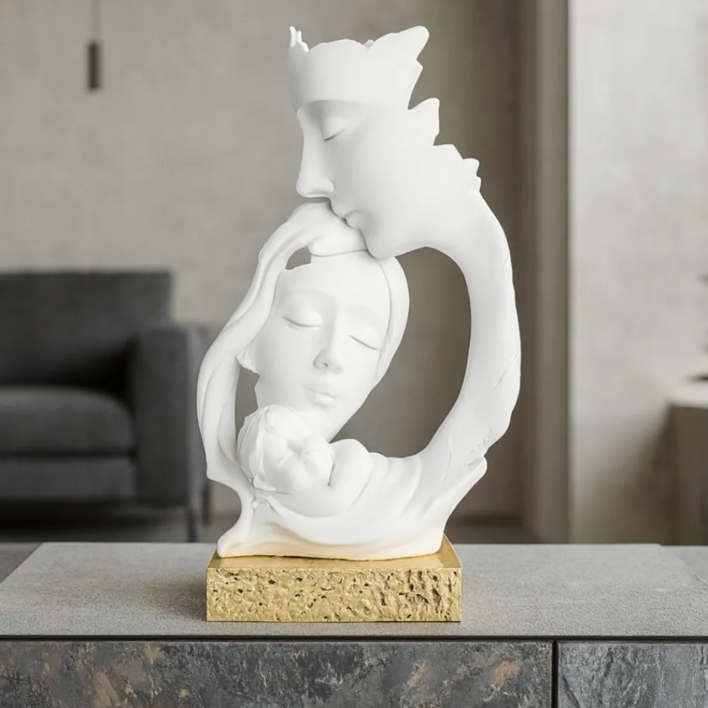 Soprammobili Moderni-Bongelli Preziosi Scultura famiglia soprammobile h34 oro
