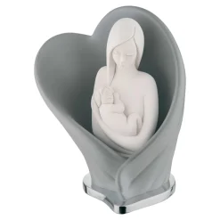 Soprammobili Moderni-Bongelli Preziosi Scultura maternita nascita cuore grigio
