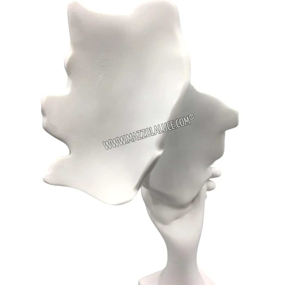 Soprammobili Moderni-Bongelli Preziosi Scultura moderna soprammobile h39 face base oro
