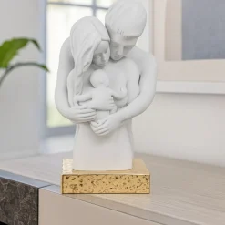 Soprammobili Moderni-Bongelli Preziosi Scultura moderno soprammobile busto famiglia oro